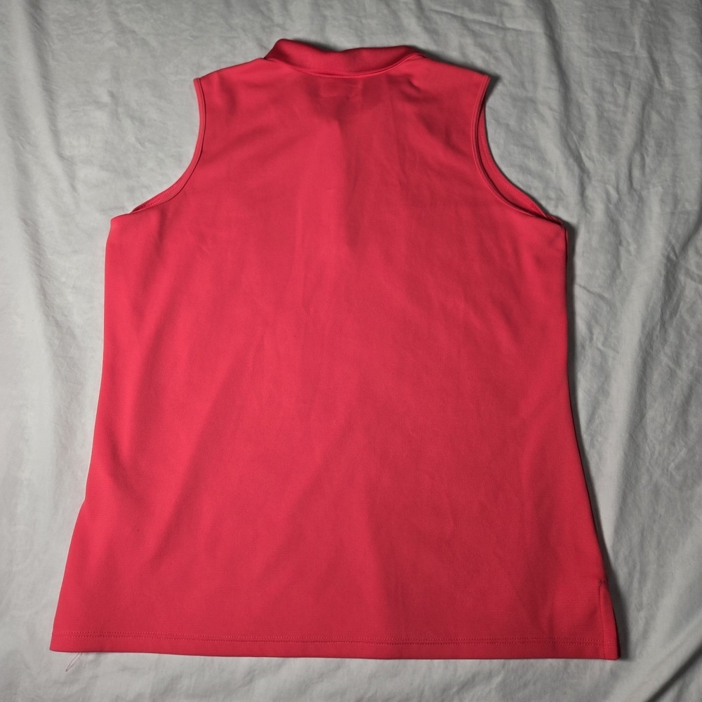 Columbia PFG Polo Sleeveless Shirt Women Large Golf Logo EUC‎ - Picture 8 of 8